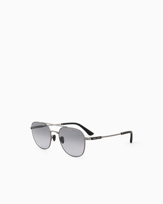 Giorgio Armani White Square Sunglasses for men