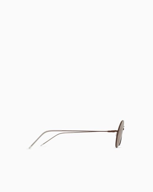 Giorgio Armani Metallic Oval Sunglasses for men