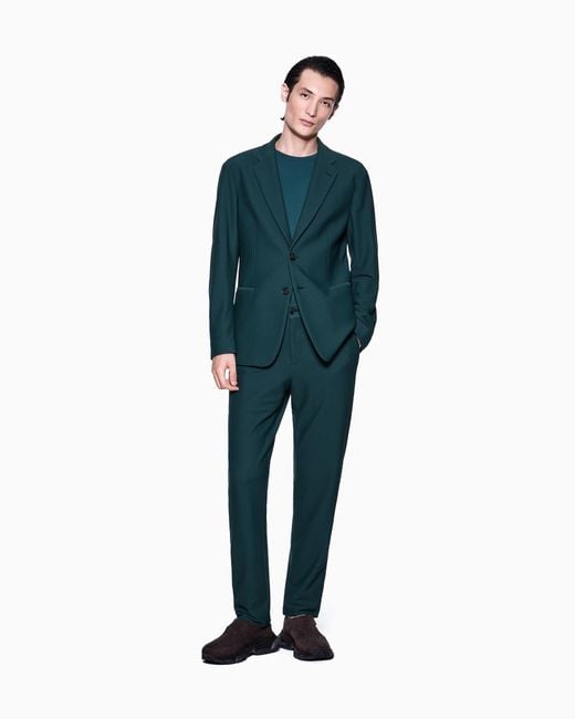 Giorgio Armani Green Long Sleeve Jumper for men