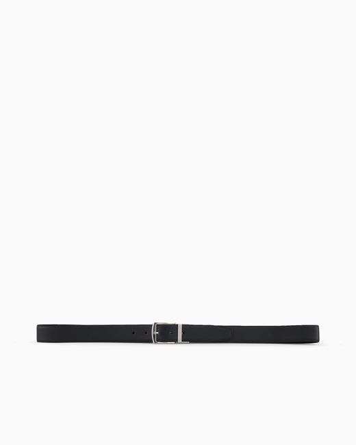 Giorgio Armani White Reversible Leather Belt for men