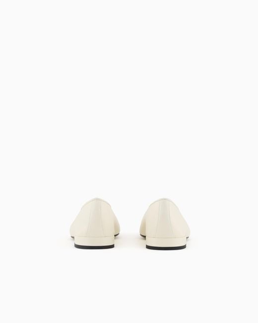 Giorgio Armani White X 10 Corso Como Calfskin Ballerinas