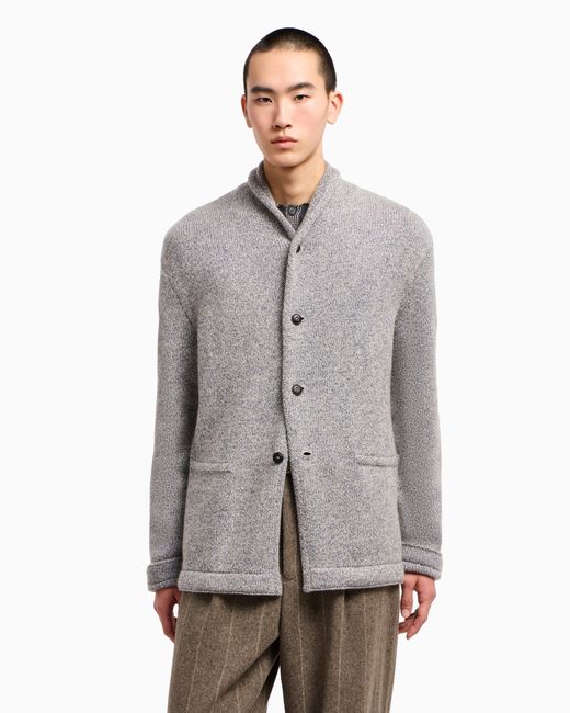 Giacca Cardigan di Giorgio Armani in Gray da Uomo