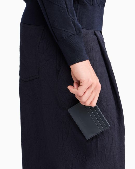 Giorgio Armani Blue Credit Card Holder for men