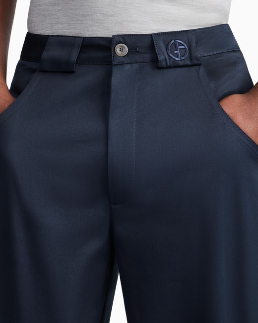 Giorgio Armani Blue Trouser Regular Fit for men