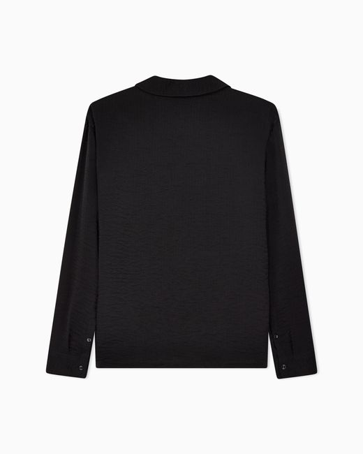 Giorgio Armani Black Jacquard Polo for men