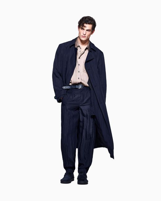 Giorgio Armani Natural Viscose Blend Satin Shirt for men