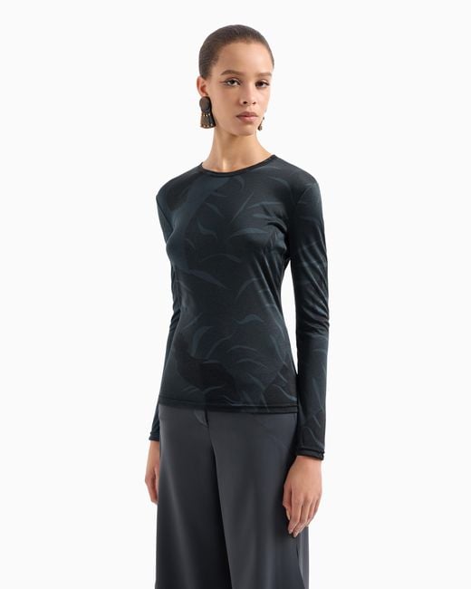 Maglia A Maniche Lunghe di Giorgio Armani in Blue