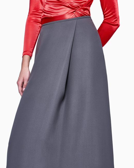 Giorgio Armani Blue Asymmetrical Midi Skirt