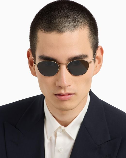 Giorgio Armani White Square Sunglasses for men