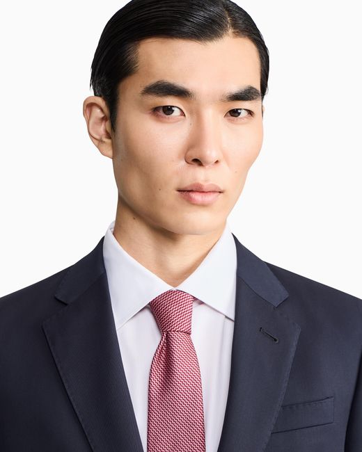 Giorgio Armani White Jacquard Silk Tie for men