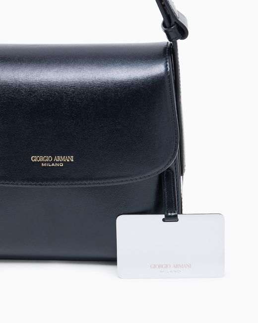 Giorgio Armani Black Palmellato-Leather La Prima Bag