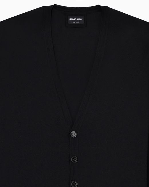 Giorgio Armani Blue Button Cardigan for men