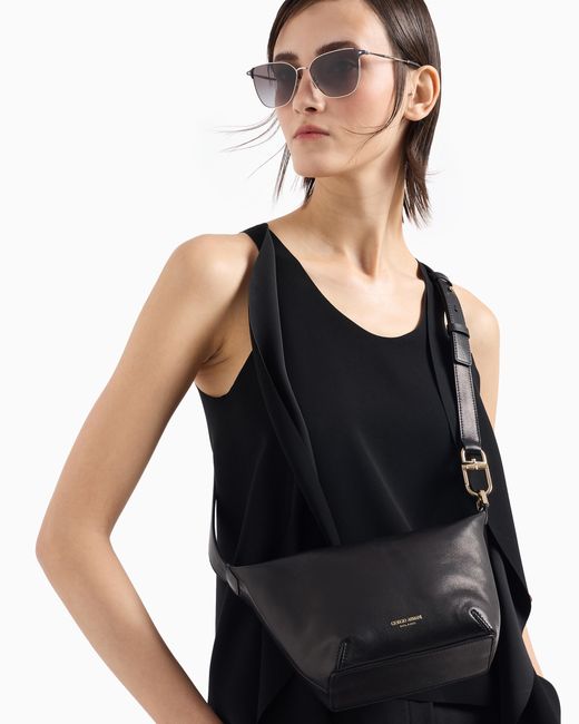 Giorgio Armani White Small La Prima Soft Hobo Bag
