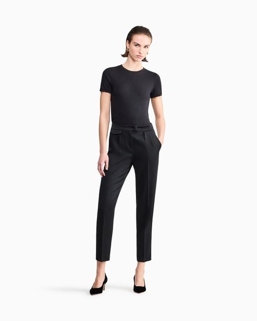 Giorgio Armani Black Pure Cashmere T-Shirt