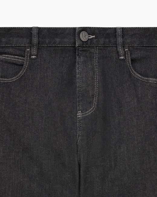 Giorgio Armani Blue Five-Pocket, Slim-Fit, Stretch Cotton-Denim Trousers for men