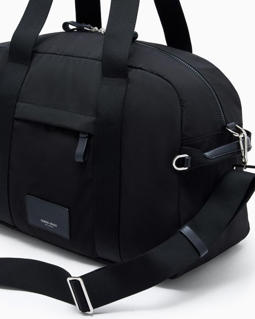 Giorgio Armani Black Foldable Duffel Bag for men
