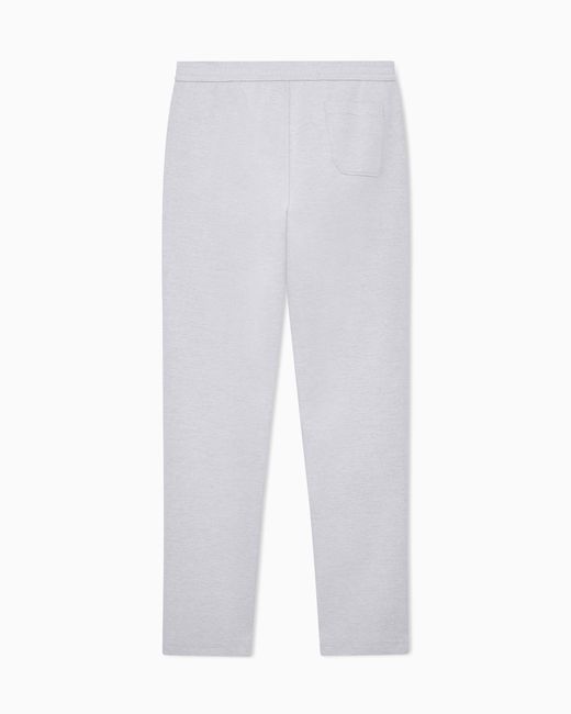 Giorgio Armani Gray Cotton Double-Jersey Trousers for men