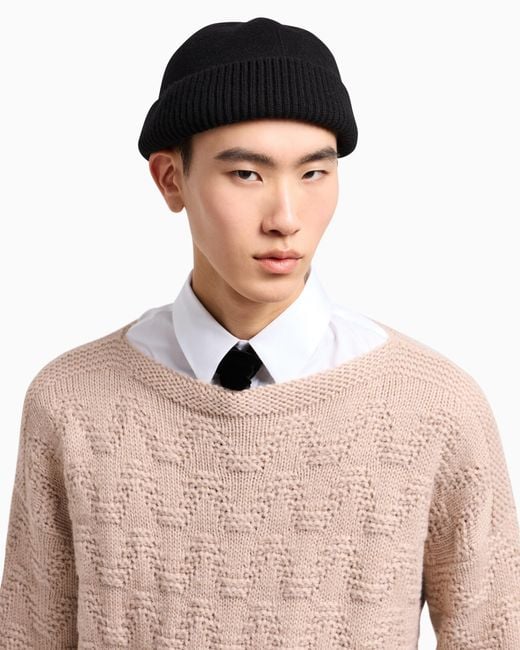 Cappello Cuculo di Giorgio Armani in Black da Uomo