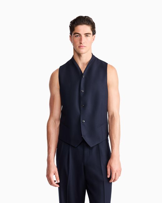 Giorgio Armani Blue Waistcoat Regular Fit for men