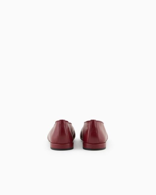 Giorgio Armani Red X 10 Corso Como Calfskin Ballerinas
