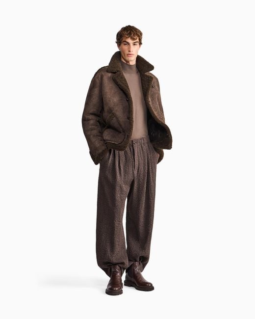 Giorgio Armani Brown Slim-Fit Sweater for men