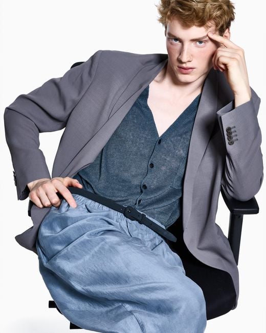 Giorgio Armani Gray Single-Breasted Suit for men