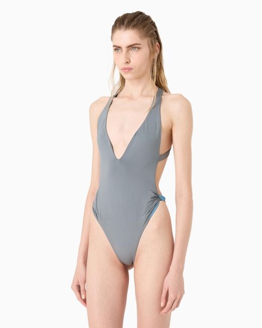 Giorgio Armani Blue One-Piece Swimsuit