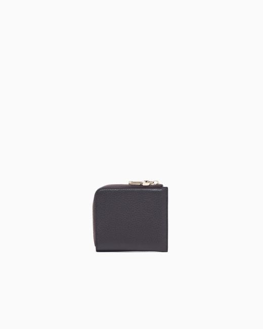 Giorgio Armani White Small Wrap-Around Zip Wallet