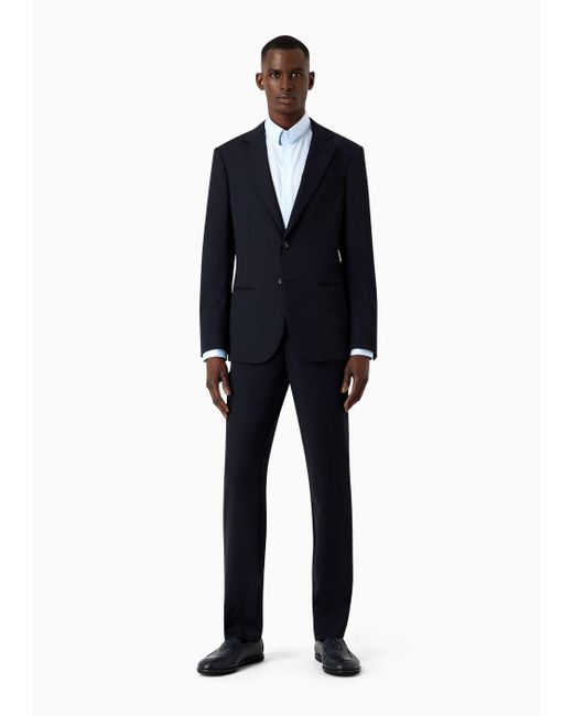 Giorgio Armani Blue Slim Fit Suits for men