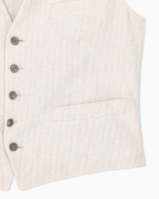 Giorgio Armani White Armani/Archivio Ss1990 Single-Breasted Waistcoat for men