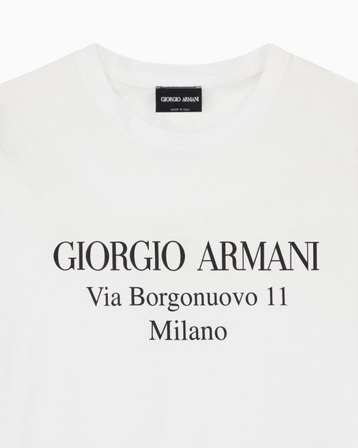 Giorgio Armani White Jersey T-Shirt for men