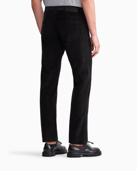 Giorgio Armani Blue Five-Pocket Corduroy Trousers for men