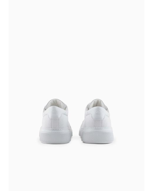 Giorgio Armani White Deerskin Sneakers for men