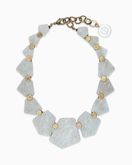 Giorgio Armani White Resin And Metal Choker Necklace