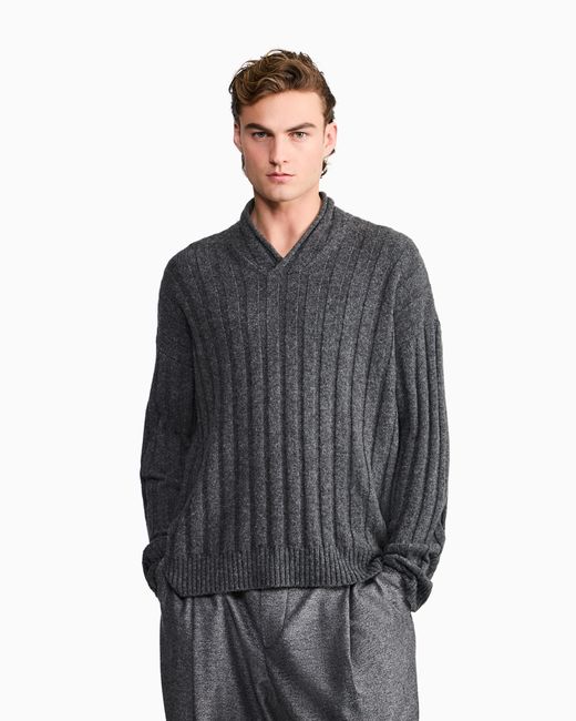 Giorgio Armani Blue Sweater Regular Fit for men