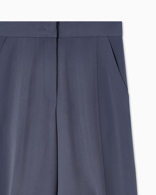 Giorgio Armani Blue Technical-Cady Trousers