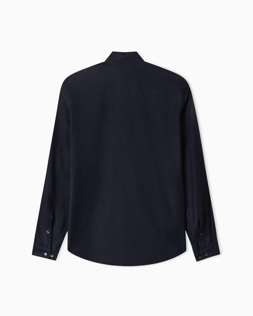 Giorgio Armani Blue For Alanui Pure Virgin Wool Shirt for men