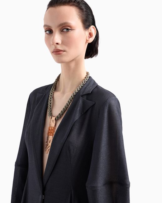 Giorgio Armani Blue Single-Breasted Jacket