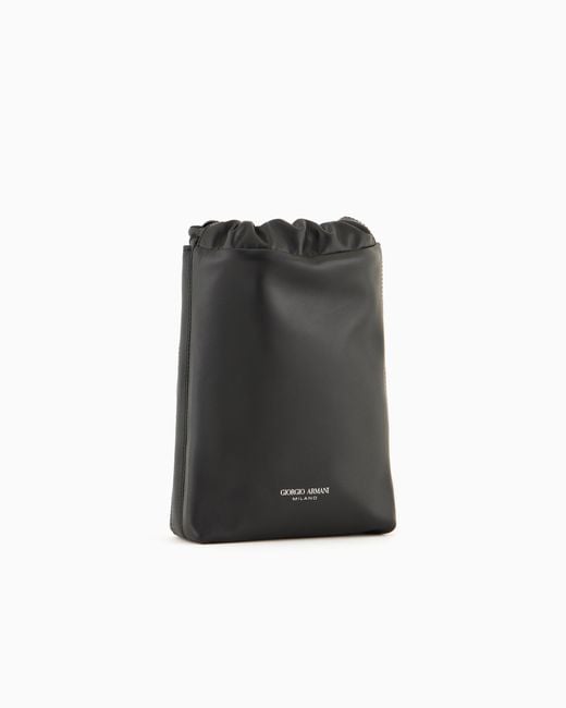 Giorgio Armani Black Small Pouch Bag for men