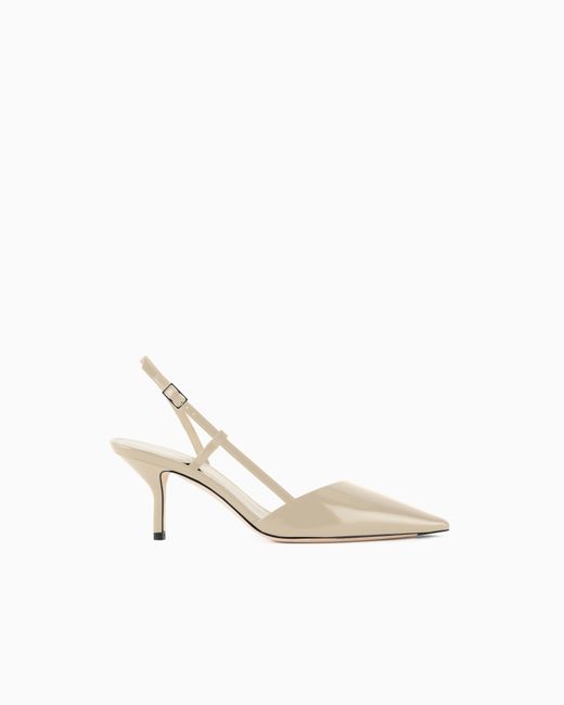 Giorgio Armani White Slingbacks