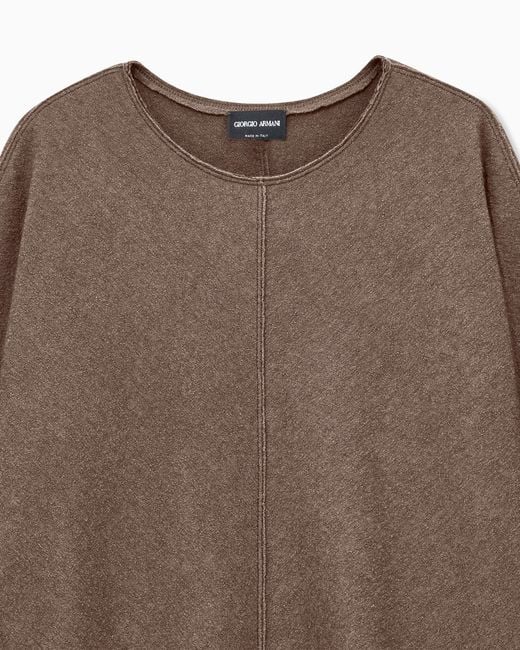 Giorgio Armani Brown Round-Neck Sweater New Normal