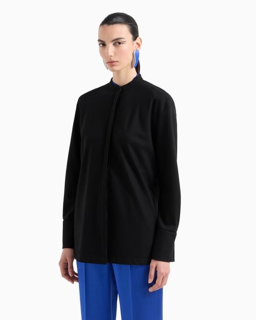 Camicia A Maniche Lunghe di Giorgio Armani in Black