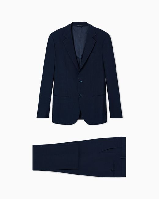 Giorgio Armani Blue Asv Soho Line Single-Breasted Suit for men