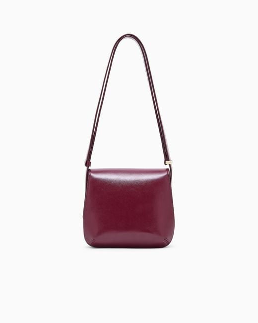 Giorgio Armani Red Palmellato-Leather La Prima Bag