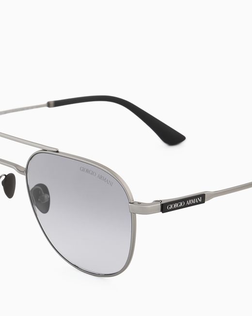 Giorgio Armani White Square Sunglasses for men