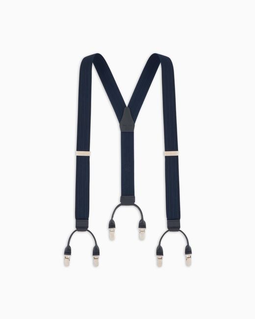 Giorgio Armani Hosenträger Aus Webband Und Leder in Blue für Herren