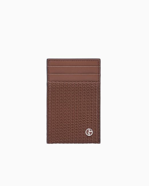 Giorgio Armani Brown Card Holder for men