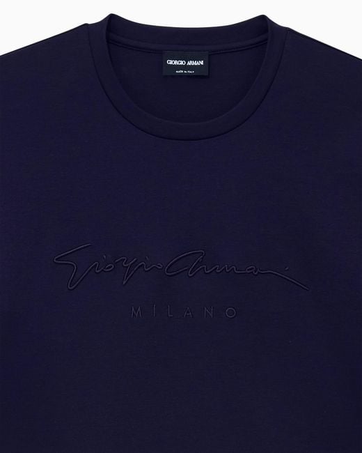 Giorgio Armani Blue Regular Fit T-Shirt for men