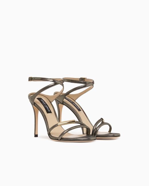 Giorgio Armani White Heeled Sandals