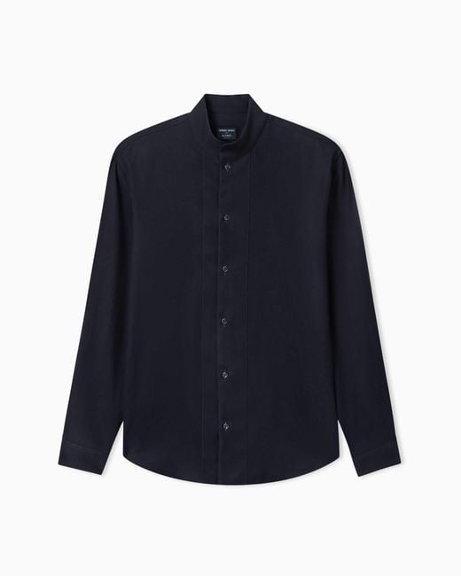 Giorgio Armani Blue For Alanui Pure Virgin Wool Shirt for men